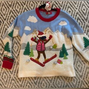 Woman blizzard bay Christmas sweater